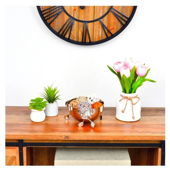 SILVER PLATED DECORATIVE SERVING BOWL WITH LEAF EMBELLISHMENTS CHEER COLLECTION - Picture 2 of 6